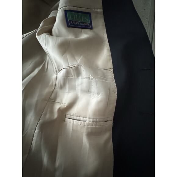 Vintage Chaps Ralph Lauren Tuxedo Jacket Mens 42L 36x32 Black Wool USA Made - Picture 6 of 16